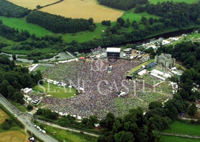 An aerial view of Slane Concert crowds