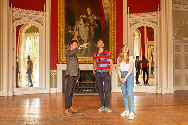 Slane Castle Tour guide and guests