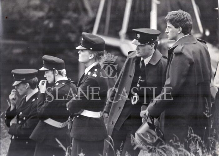 Historic image of Gardai watching concert