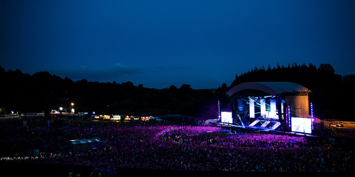 Slane Castle concert at night