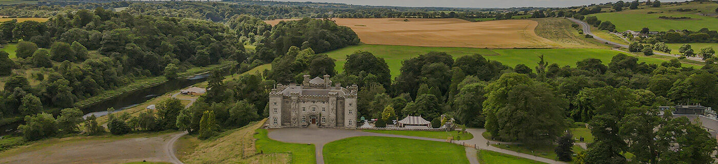 Slane Castle surrounded by green fields