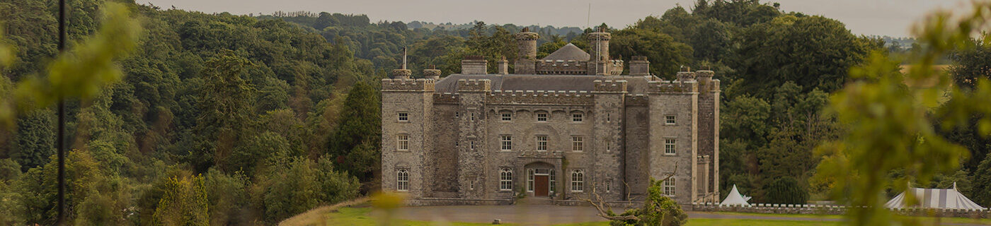 Slane Castle surrounded by trees