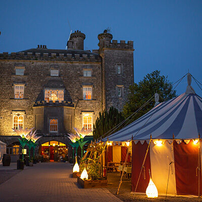 Slane Castle Courtyard at night