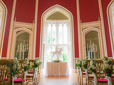 Ballroom set up for Civil Ceremony