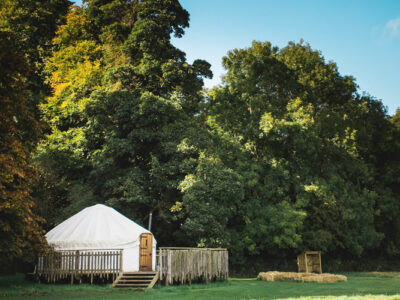 A yurt in a field Rock Farm Slane