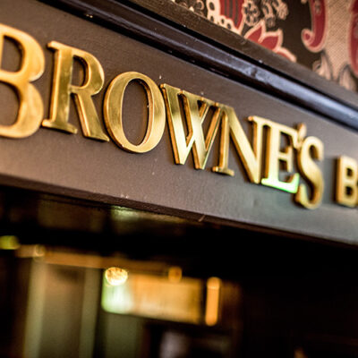 Browne's Bar signage