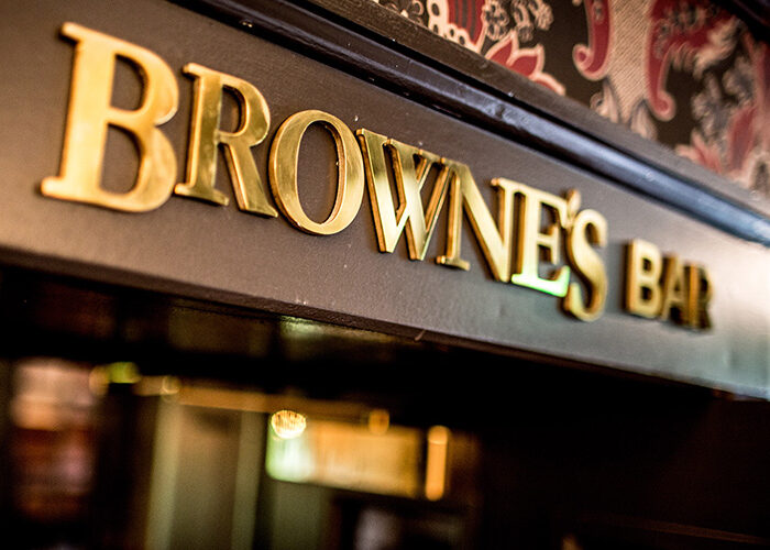 Browne's Bar signage