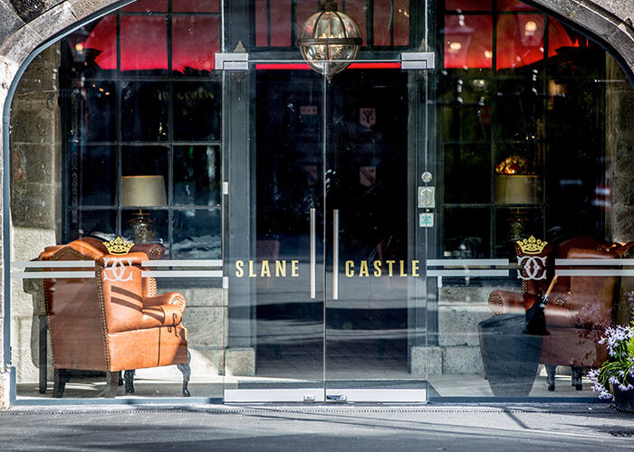 The glass doors into Browne's Bar and Gandon