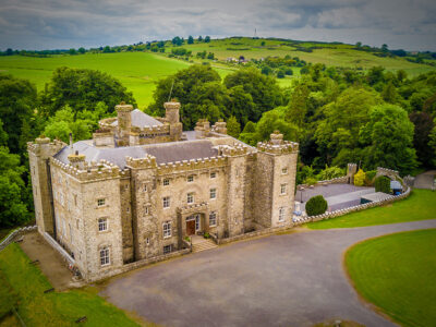 Aerial view of Slane Castle