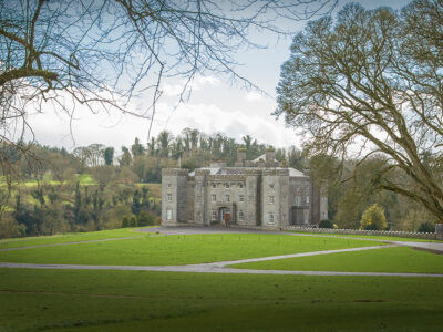 The view of Slane Castle from the hill