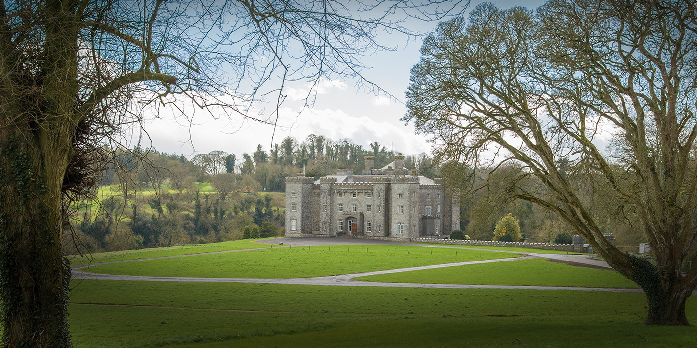 The view of Slane Castle from the hill